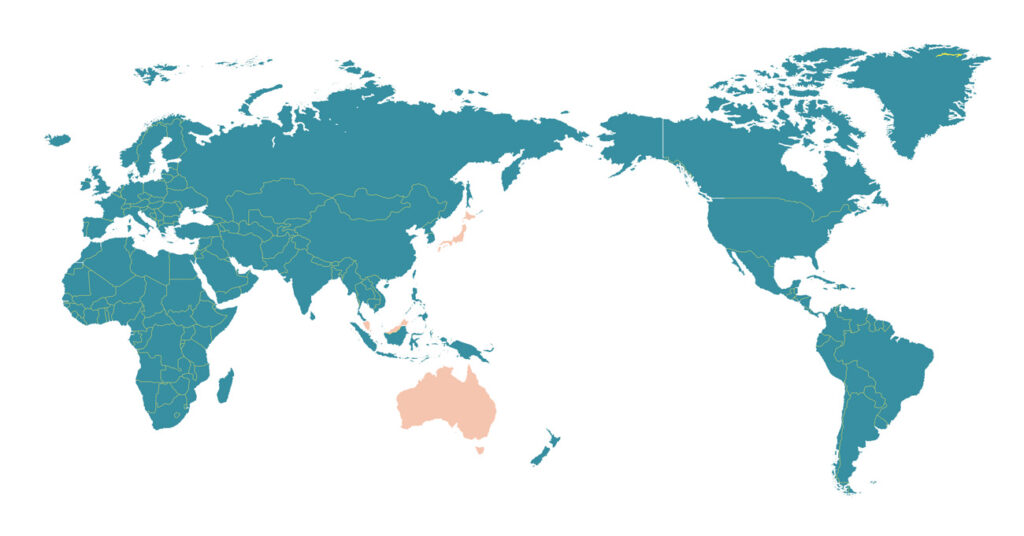 株式会社REBELの世界地図画像
